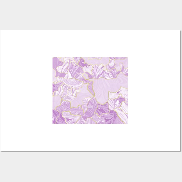 Marbled Kintsugi Dusky Rose Wall Art by MarbleCloud